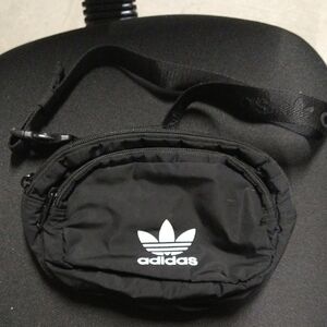 Adidas Black Belt Bag with White Logo